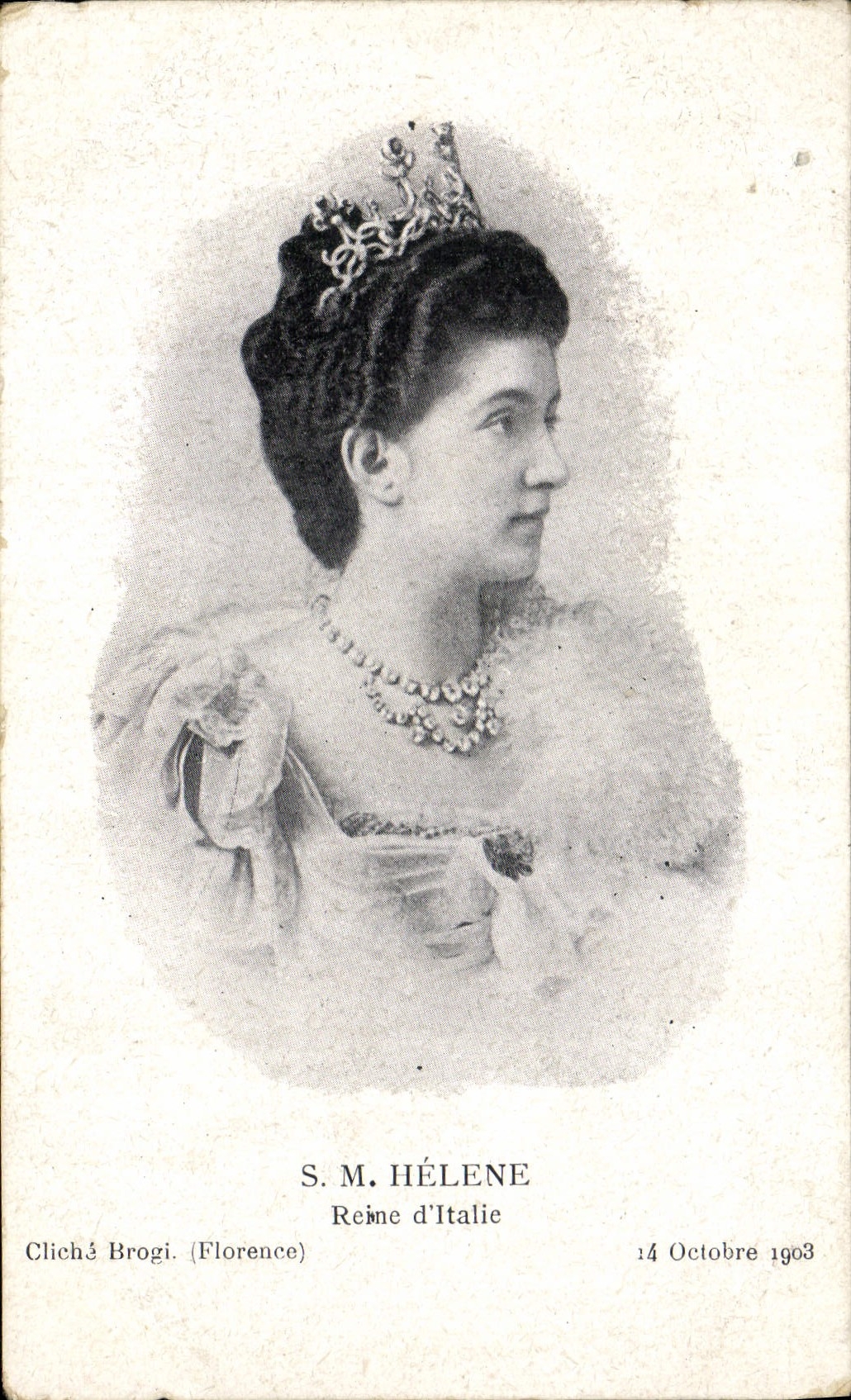 S.M. HÉLENE — Reine d'Italie — Cliché Brogi (Florence)
