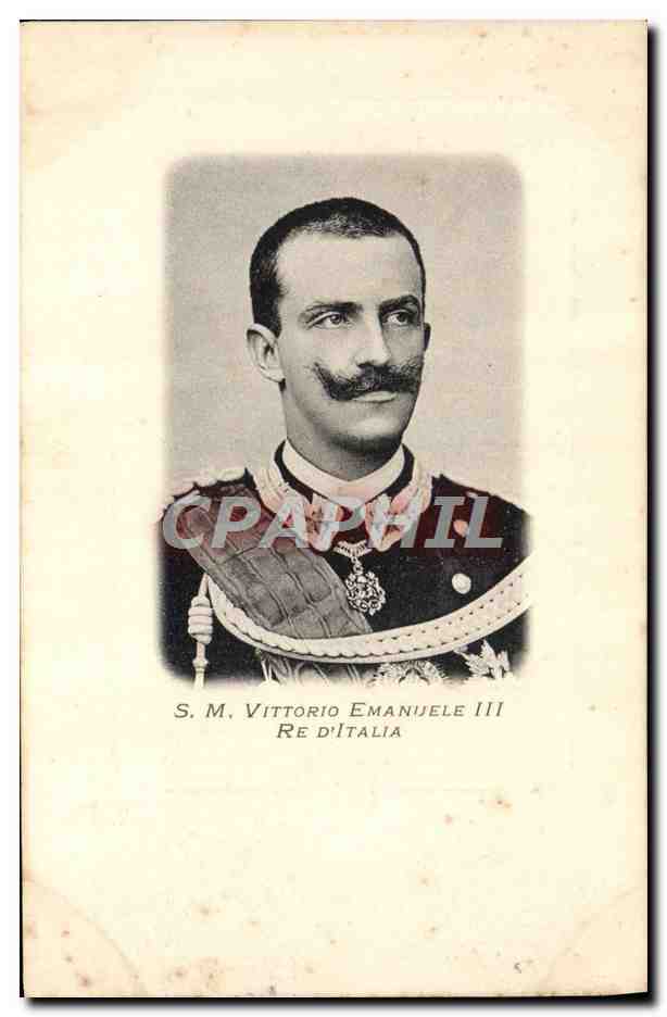 S.M. Vittorio Emanuele III Re d'Italia — portrait officiel — Cartolina Postale Italiana