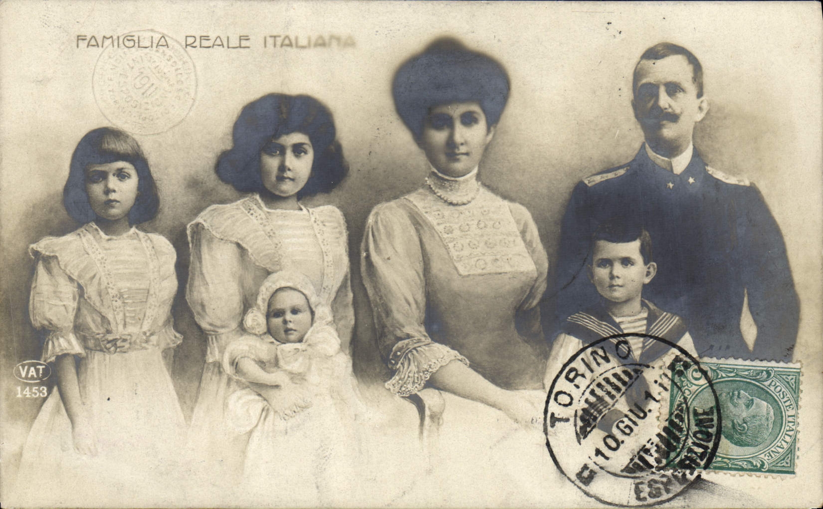 Famiglia Reale Italiana — portrait officiel — éditeur VAT n°1453