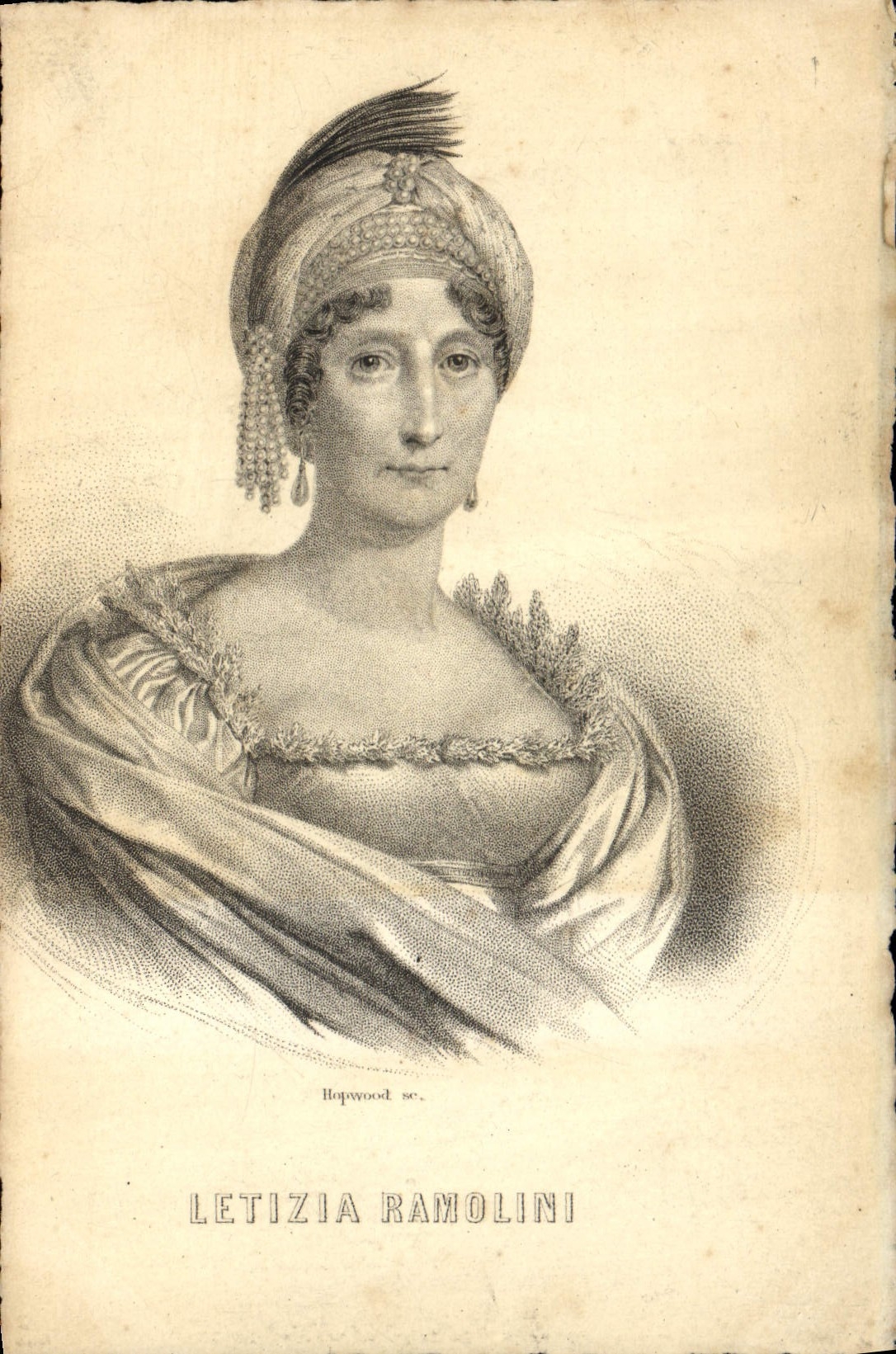 Letizia Ramolini — portrait gravé — Hopwood sc.