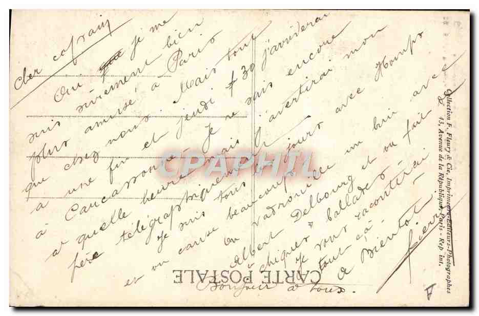 École Normale de Gymnastique et d'Escrime de JOINVILLE-le-PONT — Equilibre en haut de l'Octogone (hauteur 10 mètres) — F. E. Paris — Reverso