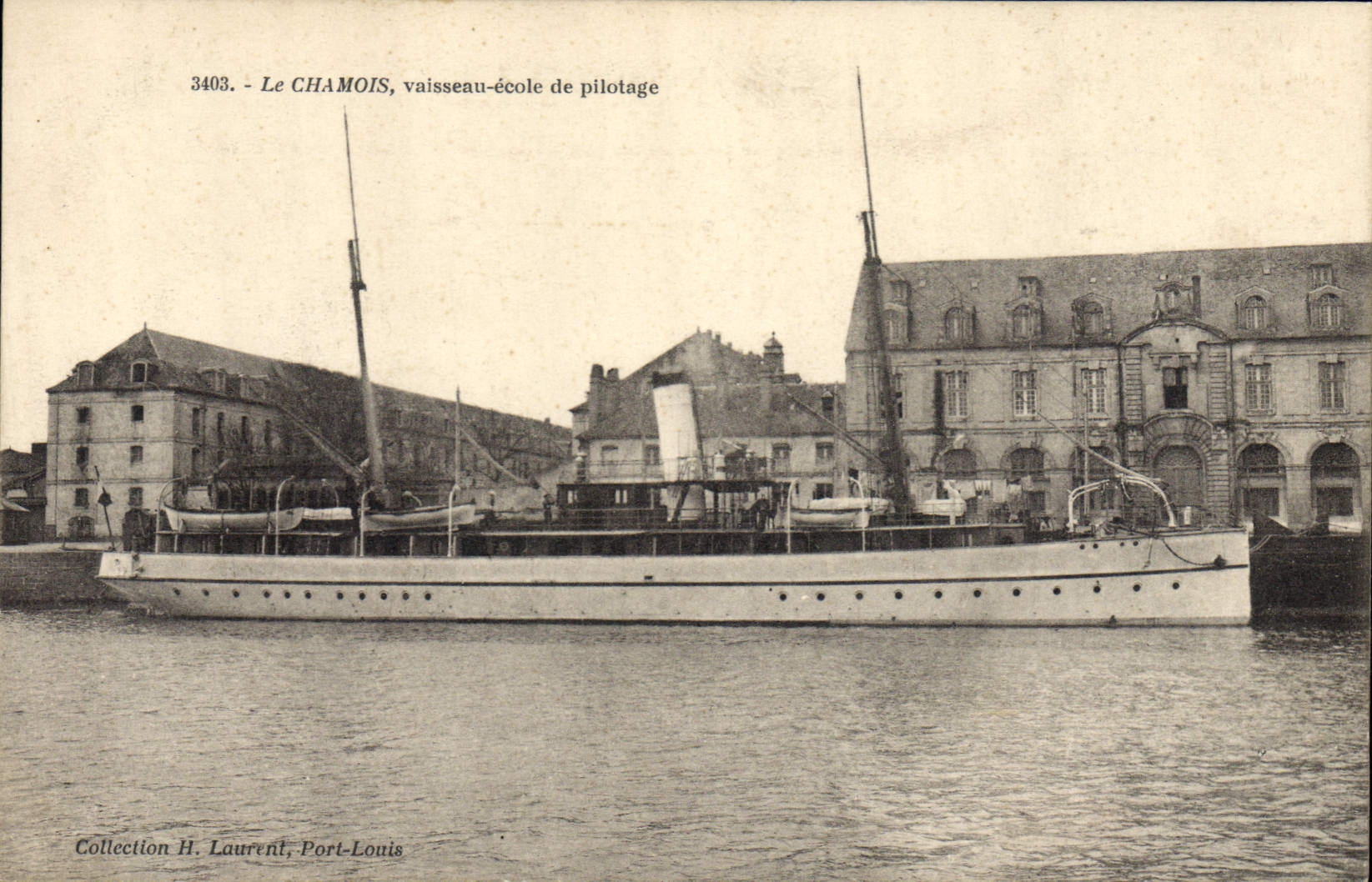 Il Cervo, nave scuola di pilotaggio — Collezione H. Laurent, Port-Louis