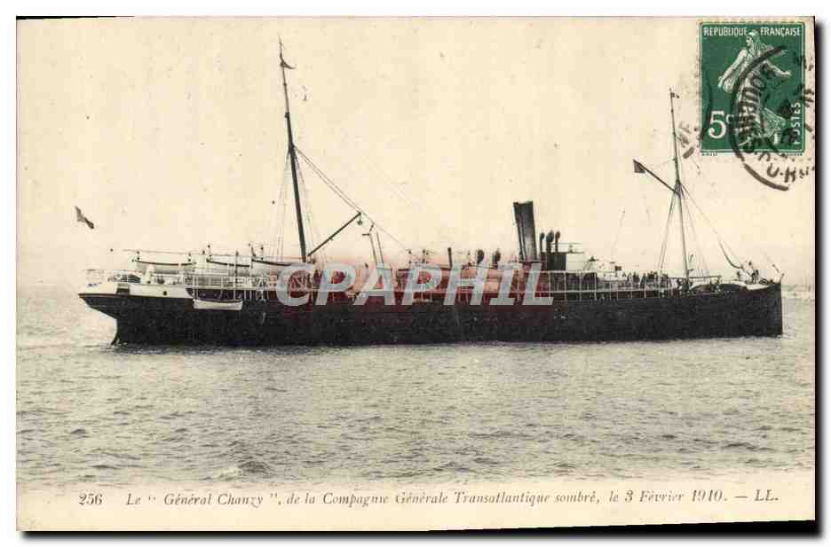 Le "Général Chanzy" — naufrage de la Compagnie Générale Transatlantique — LL, n°256