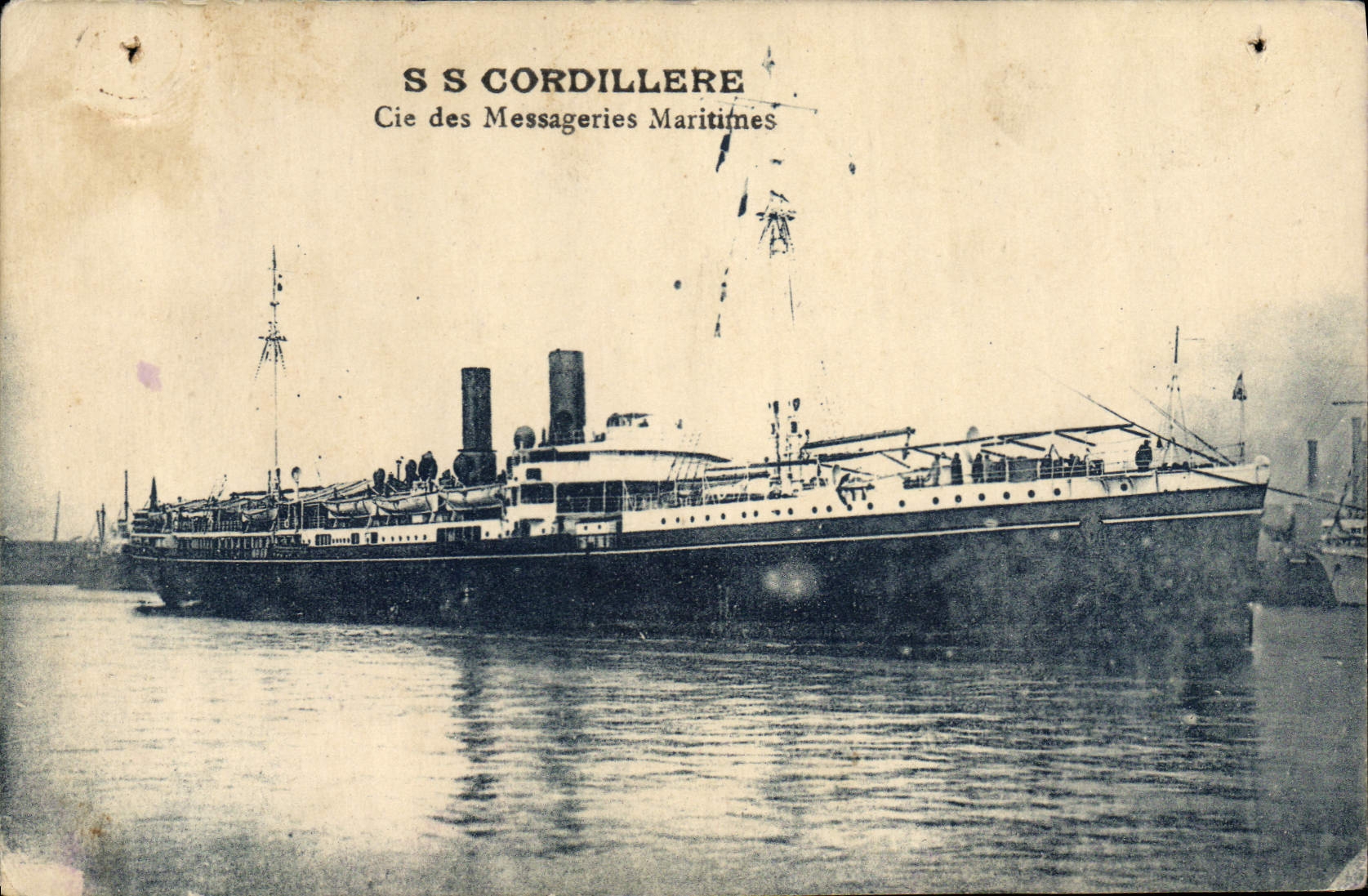 S S CORDILLERE — Cie des Messageries Maritimes — éditeur non visible