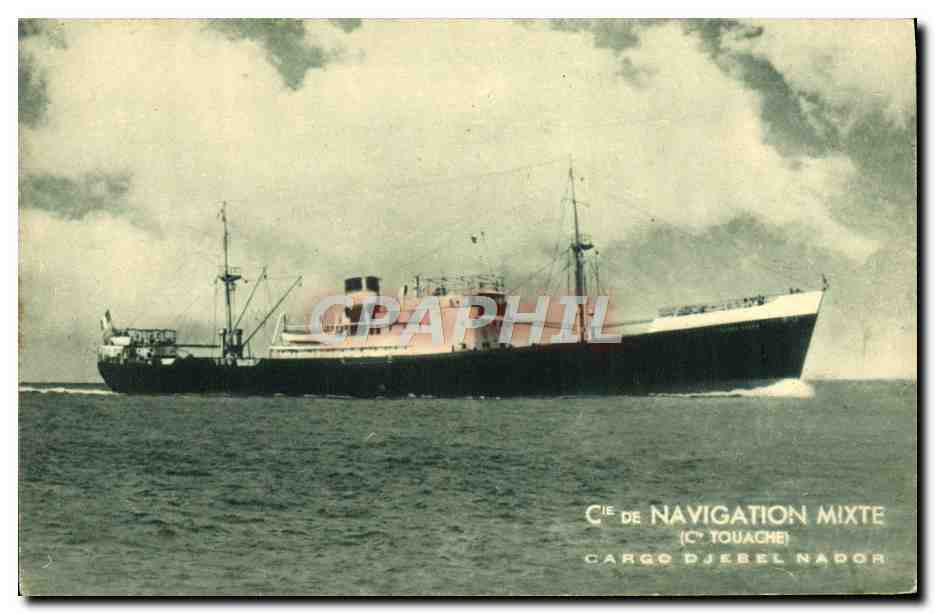 Cargo Djebel Nador — Cie de Navigation Mixte (Cie Touache) — Imp. Braun & Cie, Mulhouse-Dornach