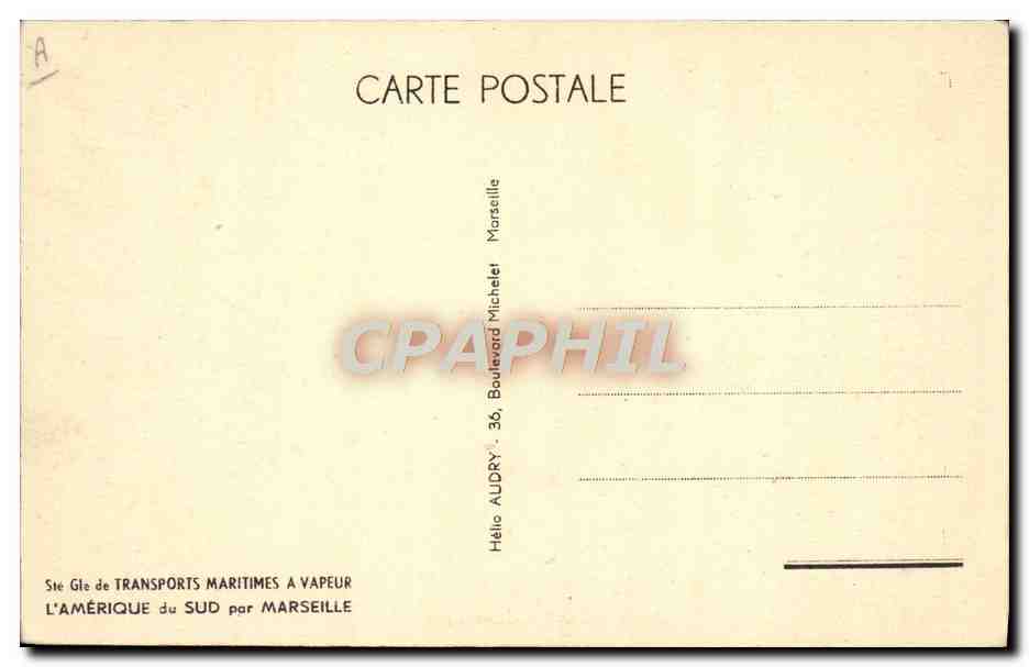 Paquebot "Campana" — S.G.T.M. — Éditeur : Hélio Audry, Marseille — Reverso