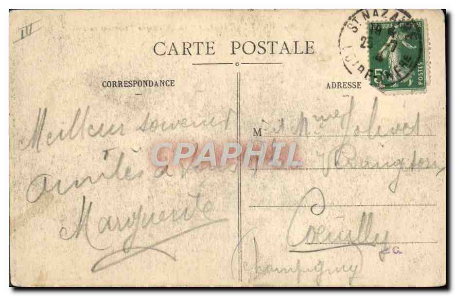 Saint-Nazaire — 'La Champagne' rentrant au Port — Edition Nouvelles Galeries n°65 — Verso