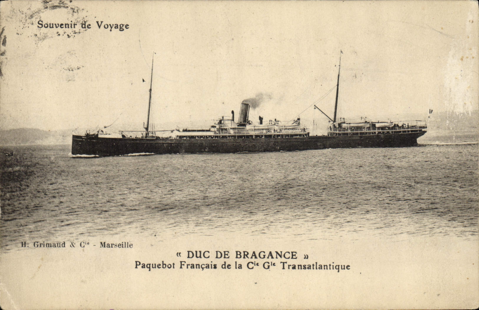 Paquebot Duc de Bragance — H. Grimaud & Cie - Marseille