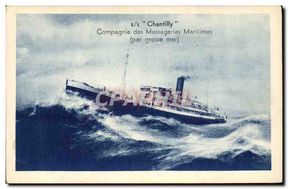 CPA Bateau SS Chantilly Compagnie des Messageries Maritimes
