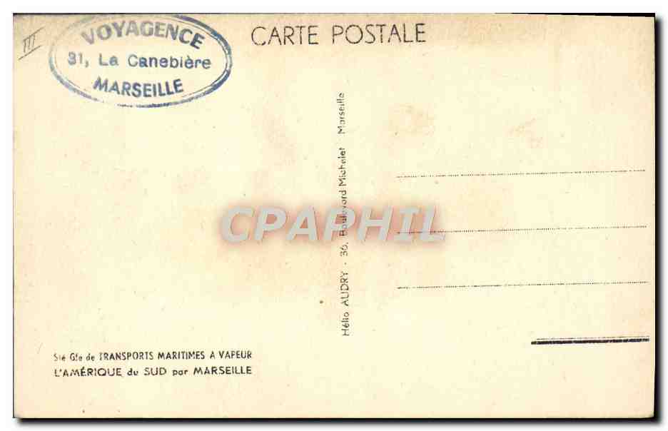 Paquebot "Campana" — S.G.T.M. — éditeur S.G.T.M., n° de série non visible — Verso