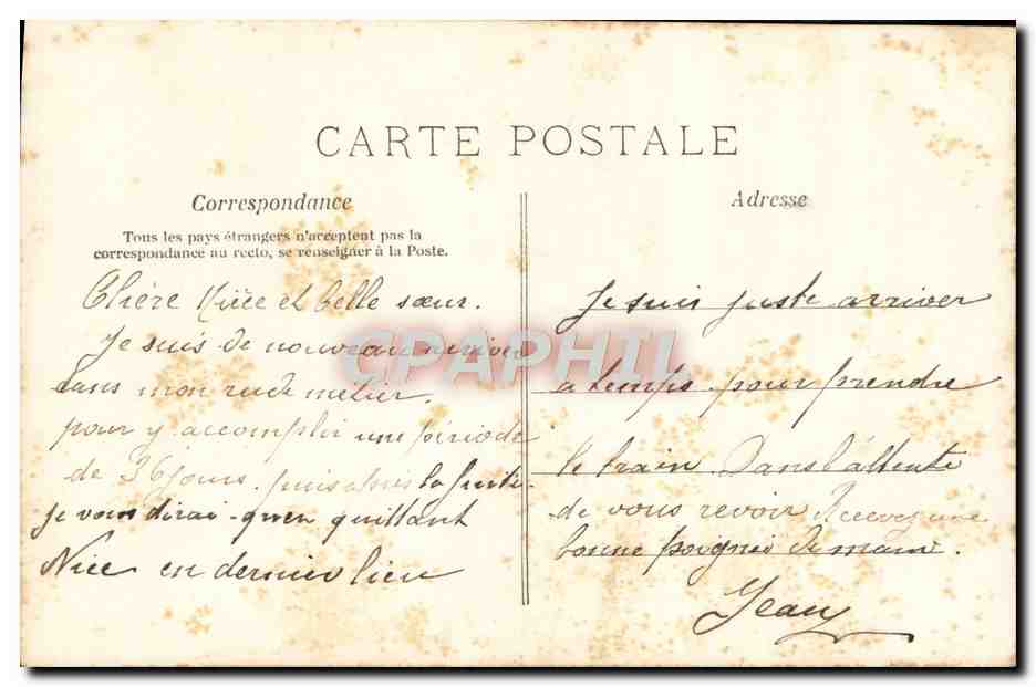 CPA Fantaisie Femme — Rückseite
