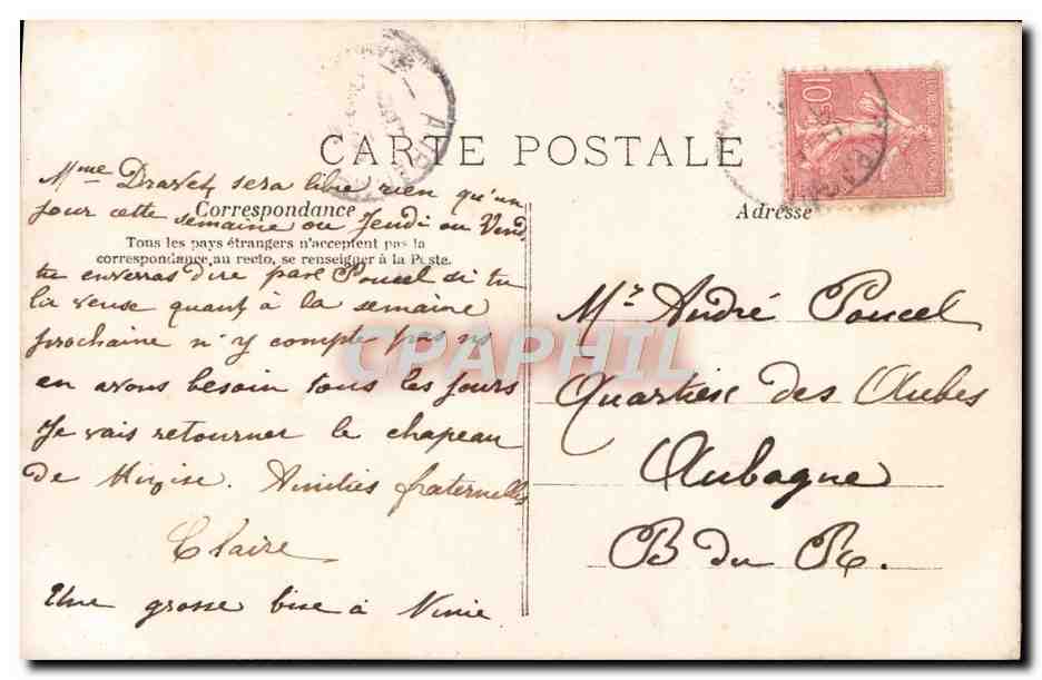 CPA Fantaisie Enfant — Rückseite