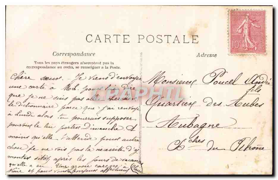 CPA Fantaisie Enfant — Verso