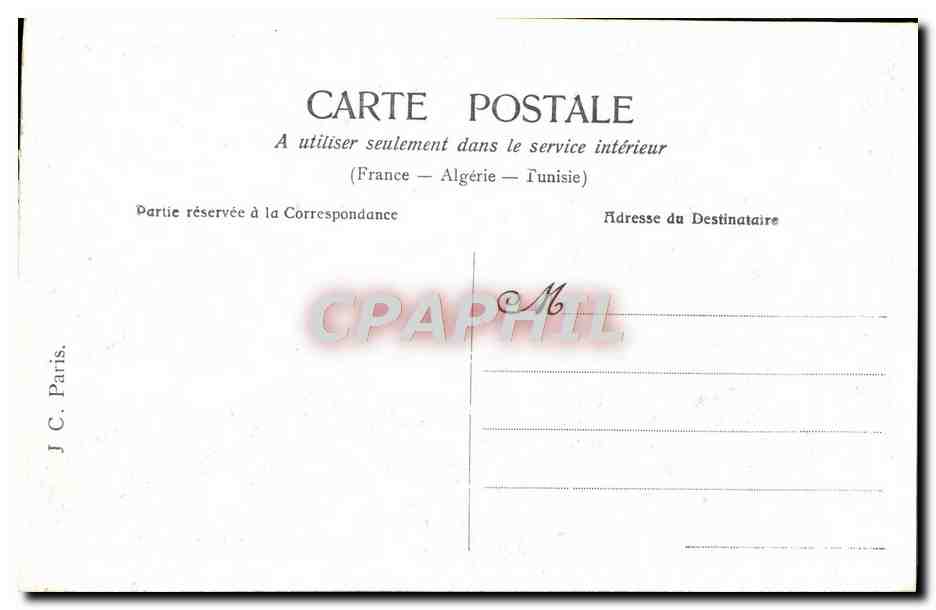 Liebesangeln — Ein armer Junge hat sein Herz von demselben Haken durchbohrt gesehen — P.S.C. Paris — Rückseite