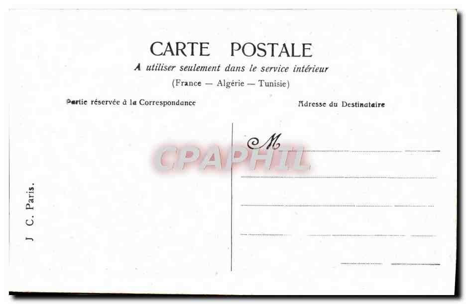Amoureuse pêche — scène amoureuse — J.C. Paris, n° non visible — Verso