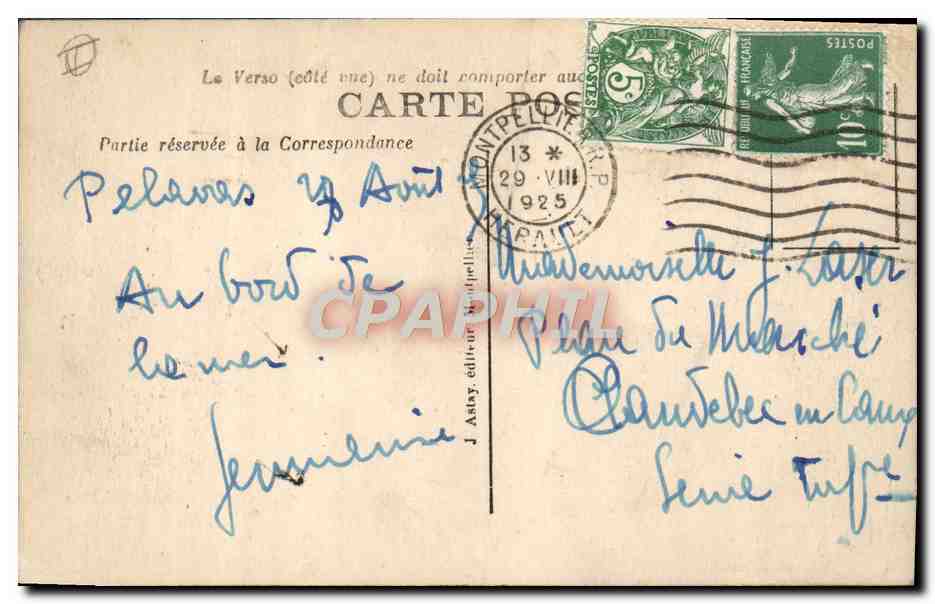 CPA Fantaisie Maillot de bain Femmes Palavas les Flots Les baigneurs — Verso