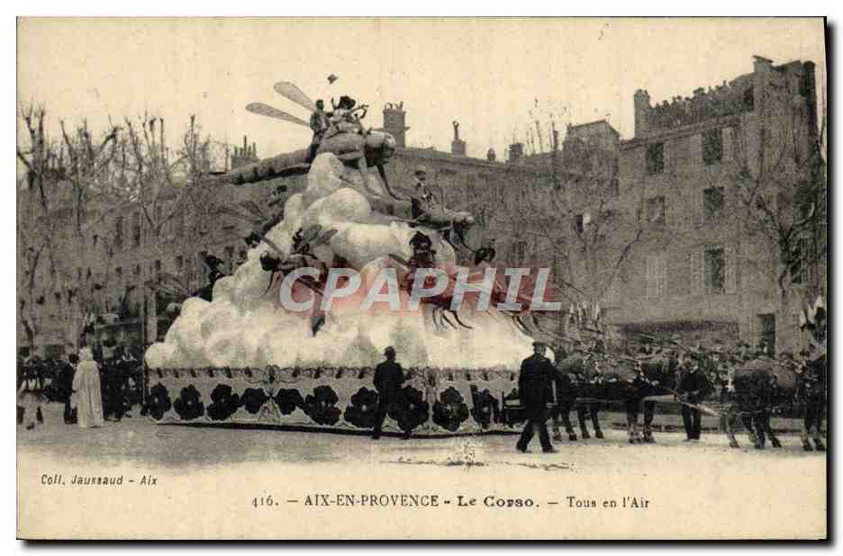 CPA Insecte Aix en Provence Le Corso Tous en l'air