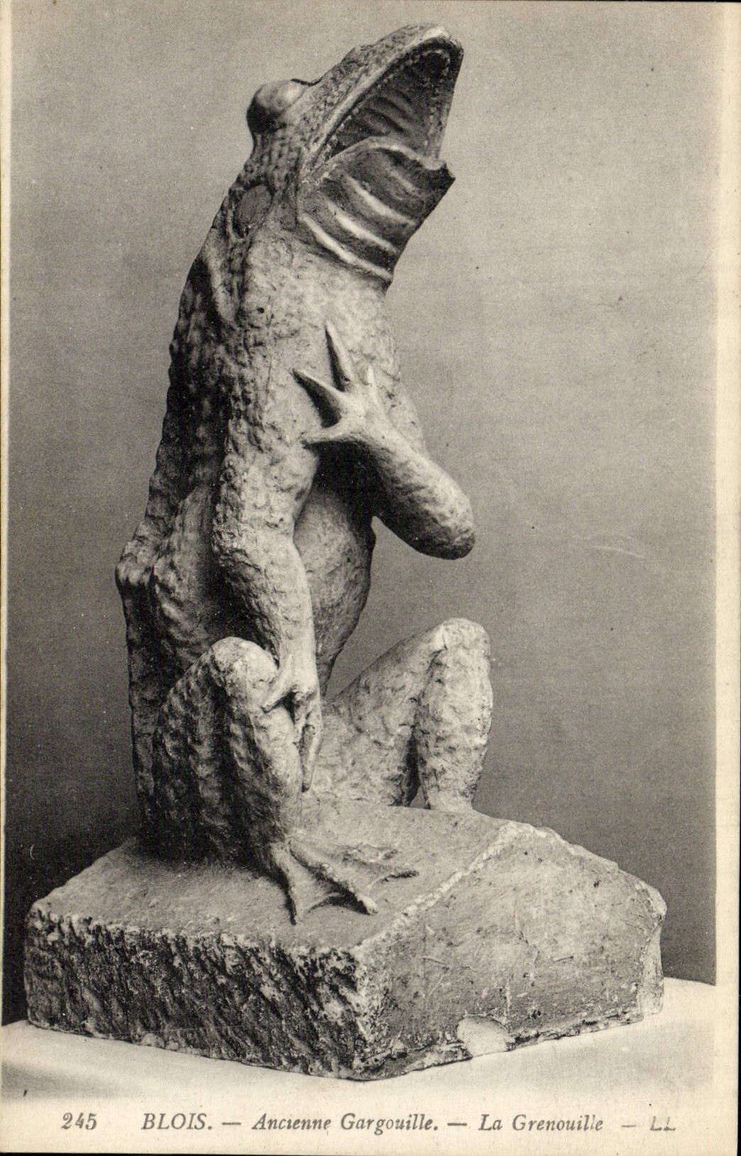 CPA Blois Ancienne gargouille Grenouille Crapaud 