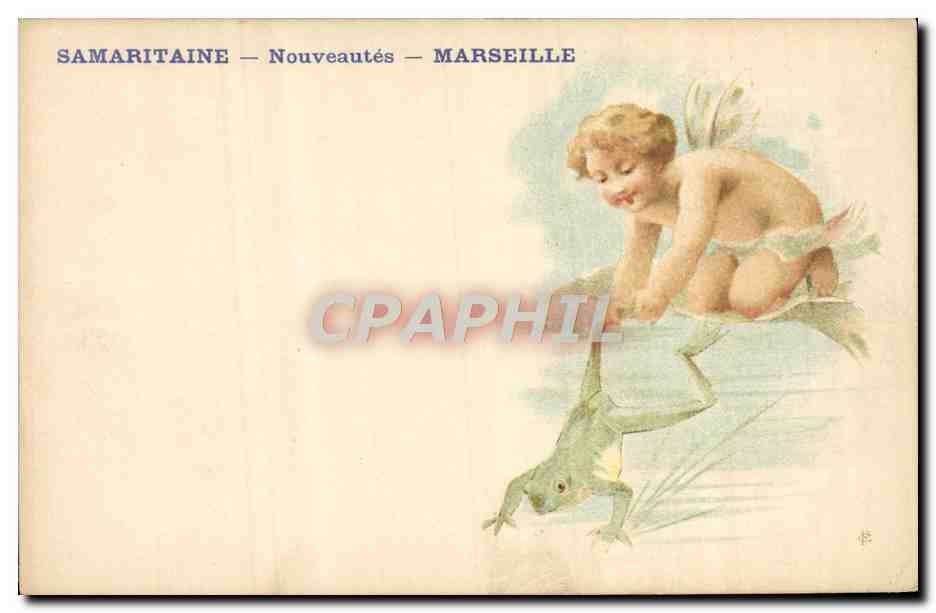 CPA Samaritaine Marseille Ange Grenouille Crapaud