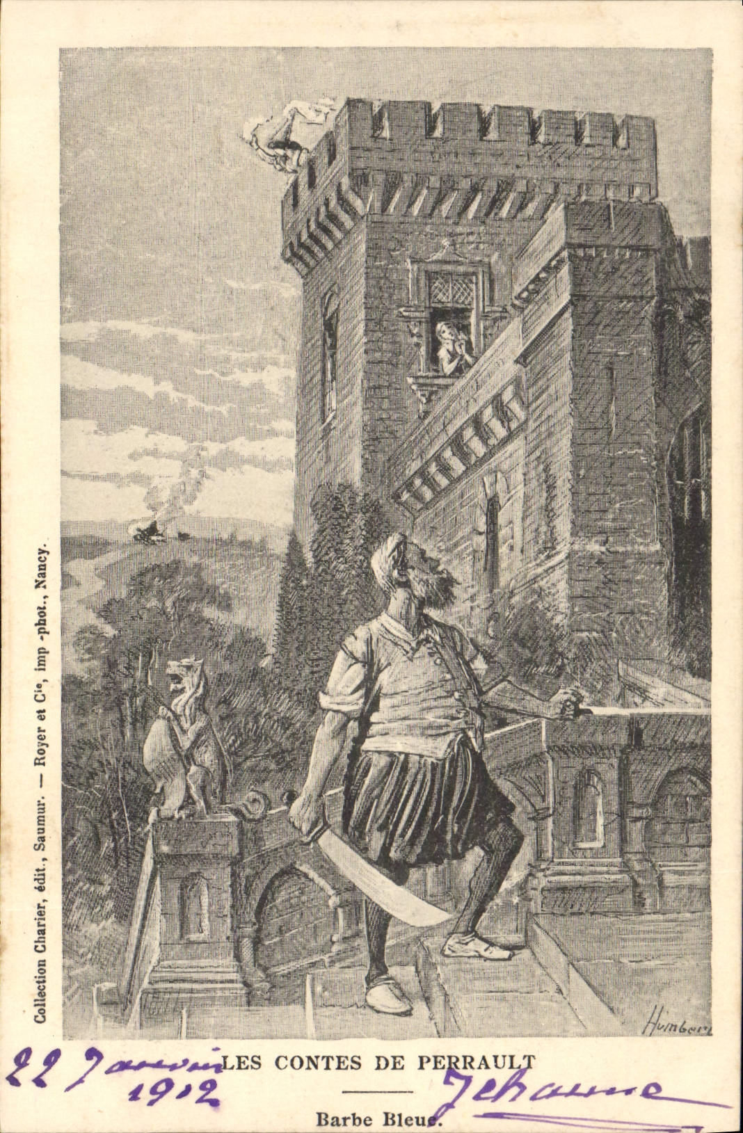 CPA Fantaisie Illustrateur Les Contes de Perrault Barbe bleue