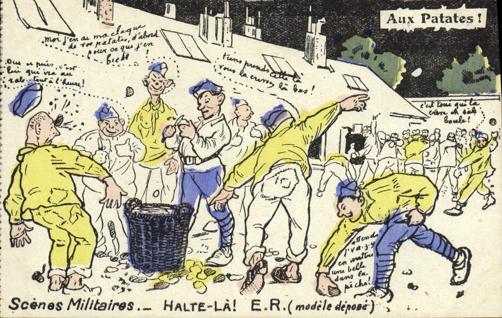 Militärszenen — HALTE-LÀ! E.R. (registriertes Design)