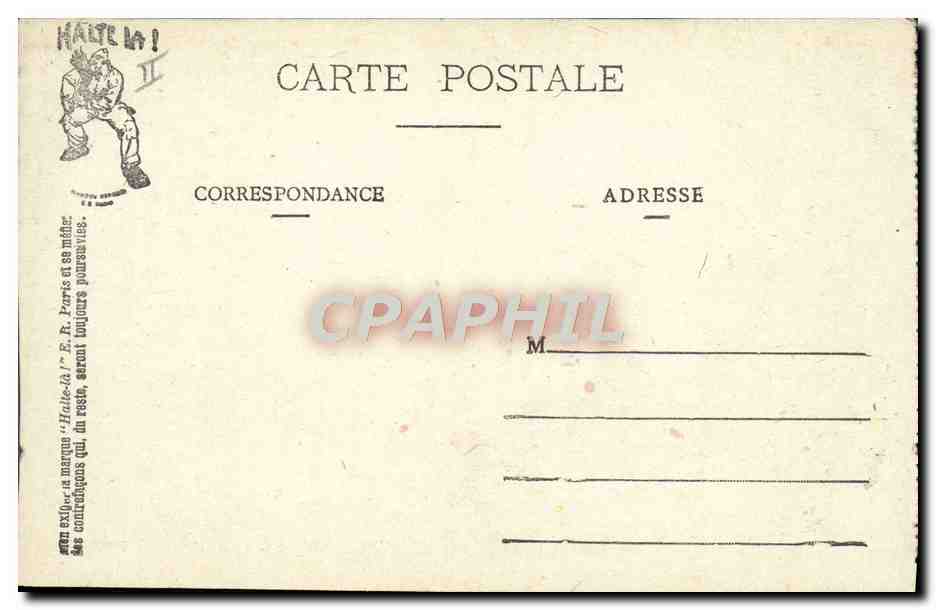 Les plaisirs de la cantine — Scènes Militaires — HALTE-LÀ! E.R. (modèle déposé) — Reverso