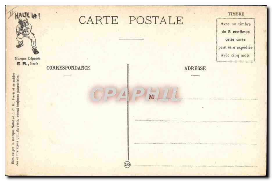 Scènes militaires — exercice de gymnastique dans une chambre d'hôpital — E.R., Paris, Modèle déposé n° 14877 — Reverso