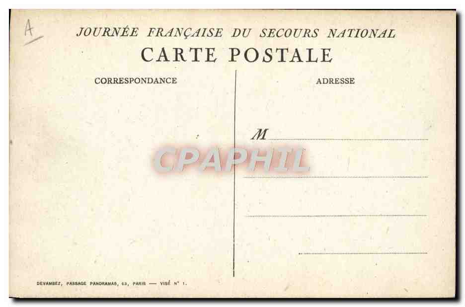 CPA Fantaisie Militaria  — Rückseite