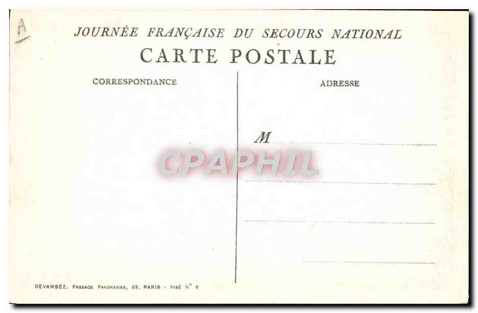 CPA Fantaisie Militaria Marianne Dans les flammes  — Rückseite