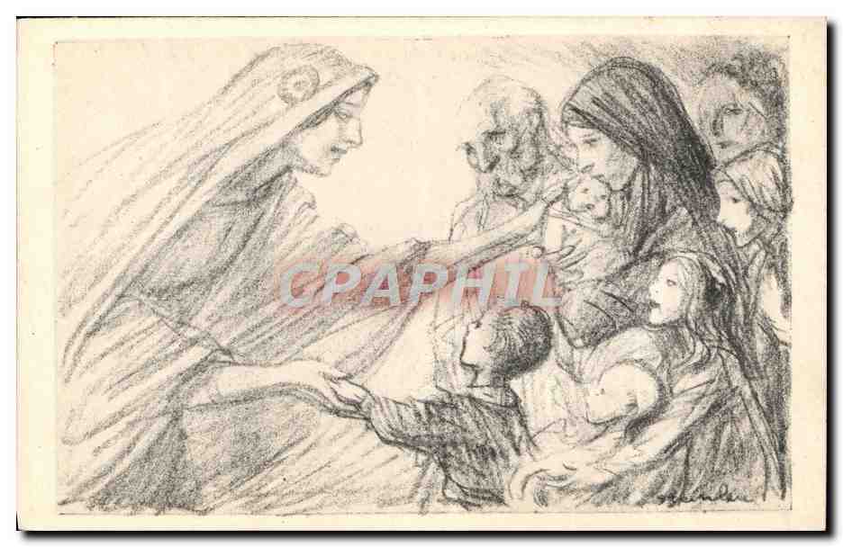 CPA Fantaisie Militaria Secours National Femme