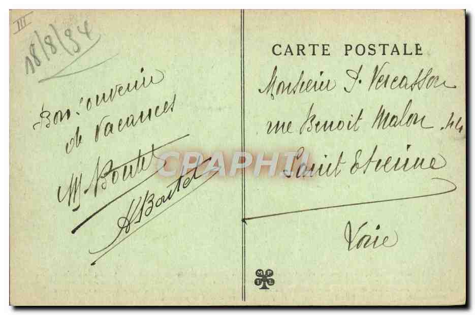 CPA Folklore L'Auvergne  — Verso