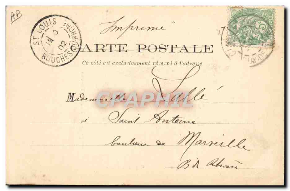 CPA Folklore Chatel-Guyon Fileuse  — Verso