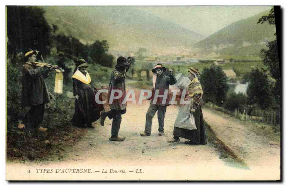 Types d'Auvergne — La Bourrée — LL.