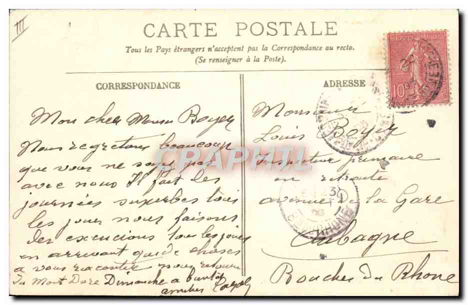 Types d'Auvergne — La Bourrée — LL. — Reverso