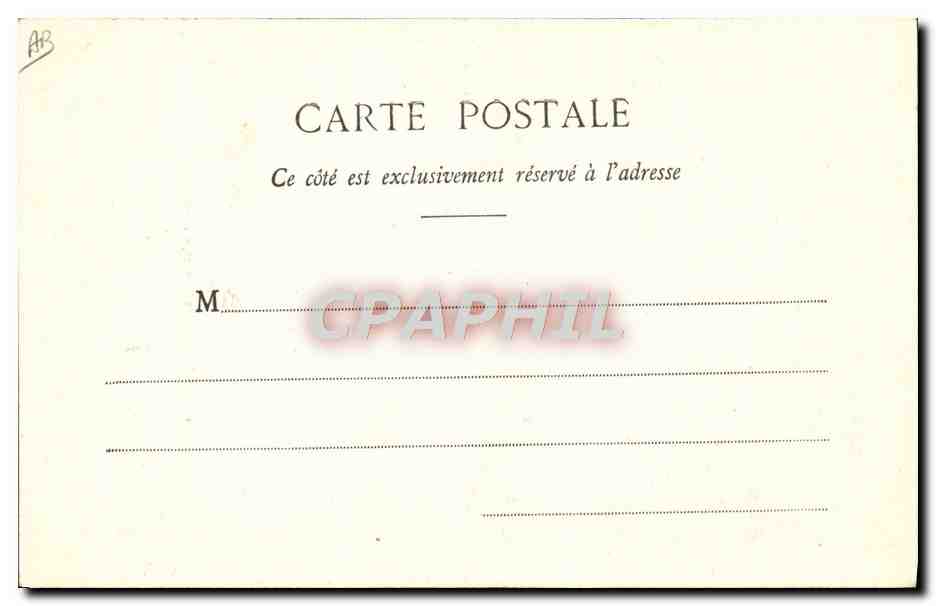 CPA Folklore Auvergne Vieille fileuse  — Verso