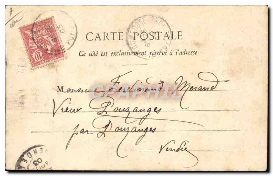 Vieille Féeuse — Auvergne — Lith. Bougand, 24 rue de l'Église, Clermont-Ferrand — Verso