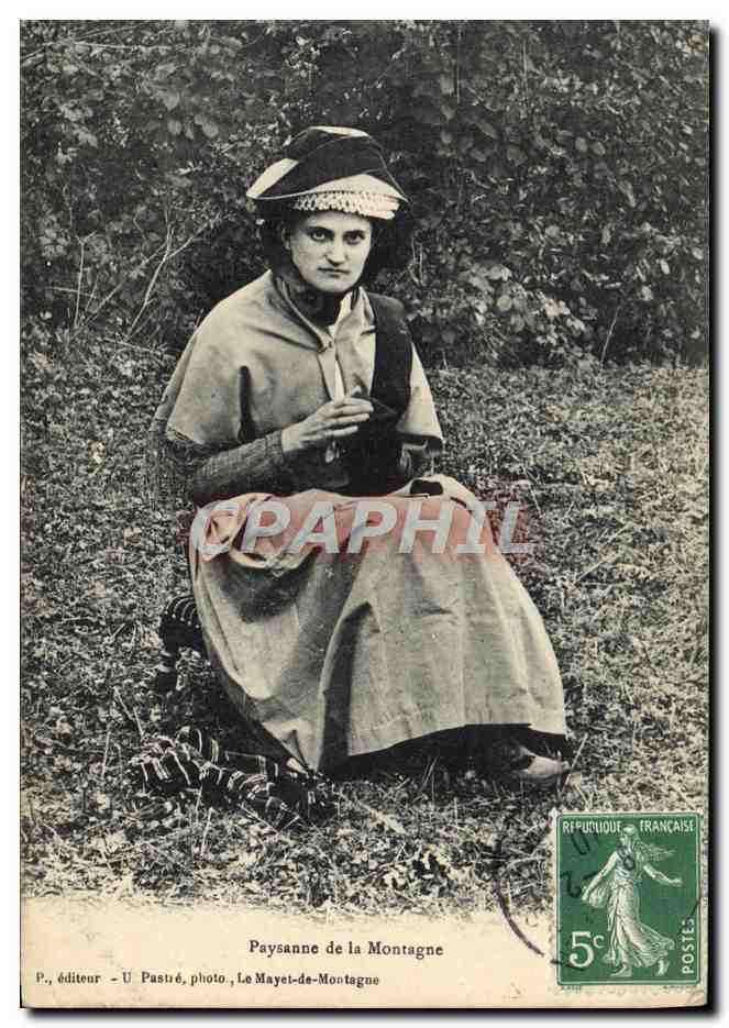 CPA Folklore Paysanne de la montagne 