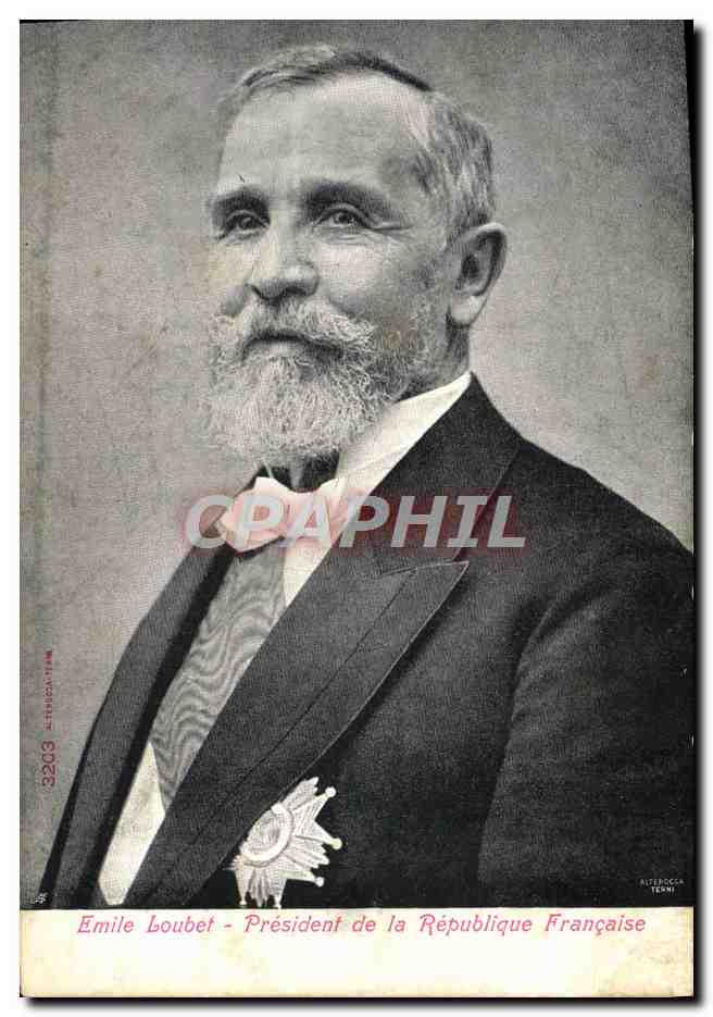 Émile Loubet - Président de la République Française — phototypie — Albédo CCA Terni n°3203