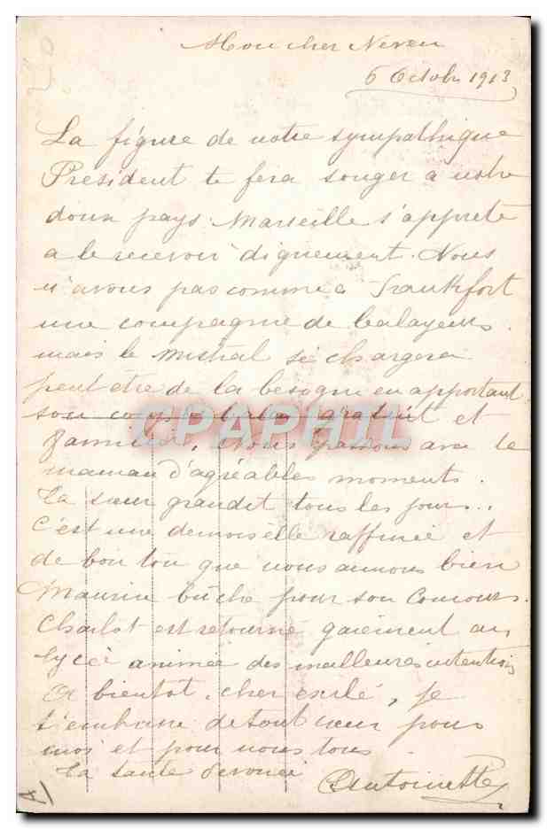 Raymond Poincaré — Président de la République — Photo Sh. Béth — Verso