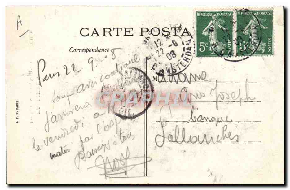 Statuette de P. E. Gairsaud — Sculpteur — CH.M. — Verso