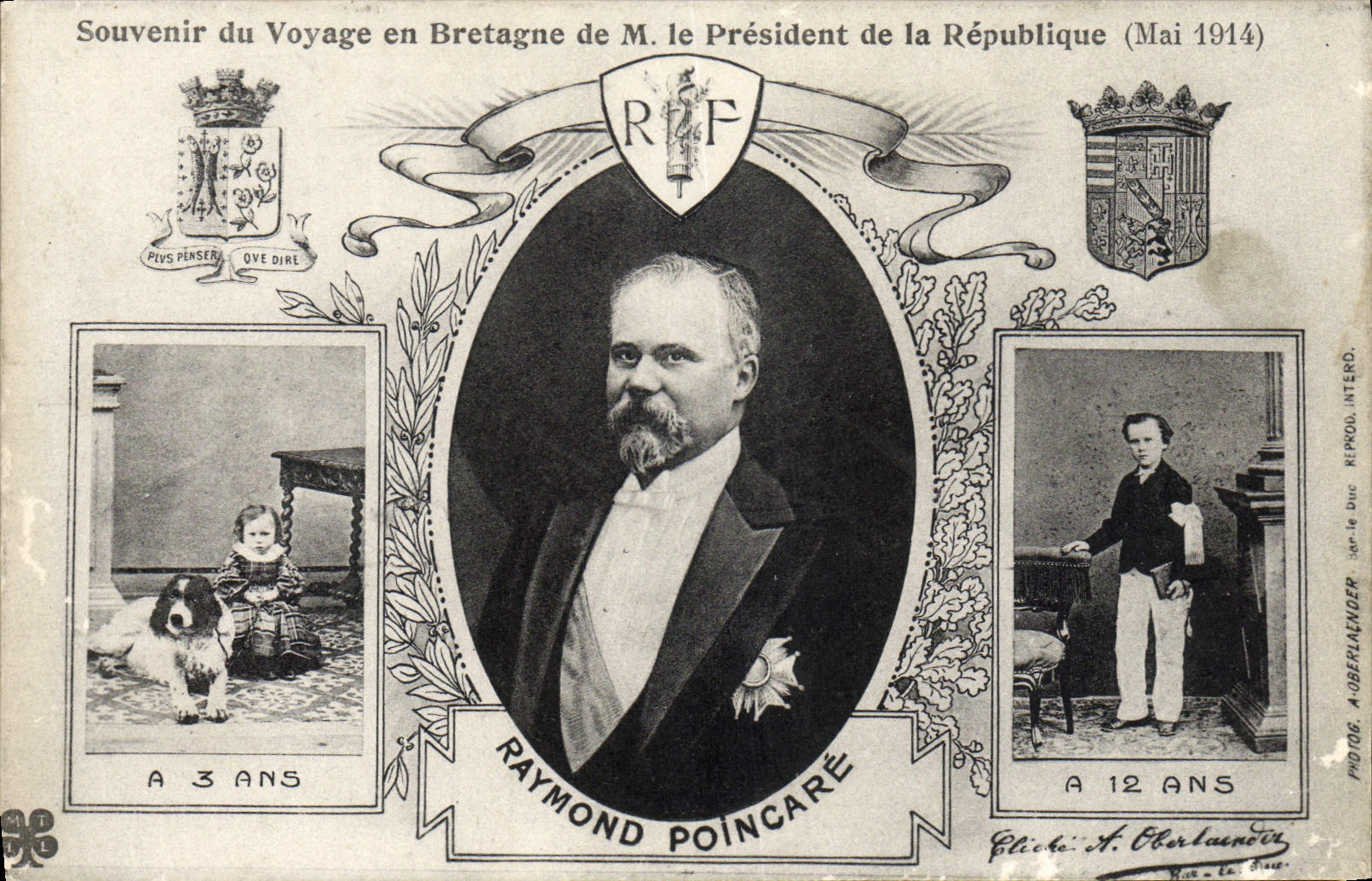 Souvenir du Voyage en Bretagne de M. le Président de la République (Mai 1914) — Raymond Poincaré — Photog. A. Oberlander