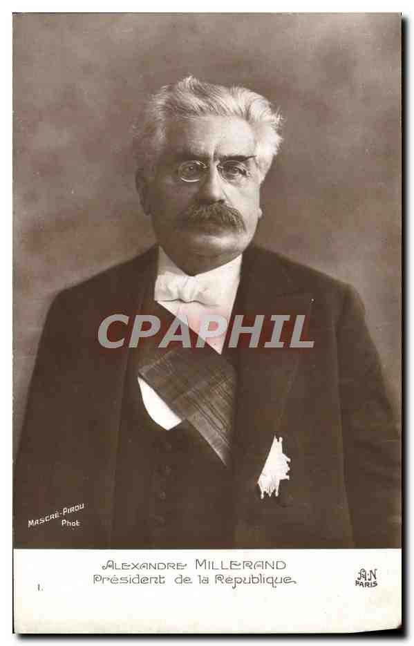 Alexandre Millerand — Président de la République — Mascre-Pirou, Paris