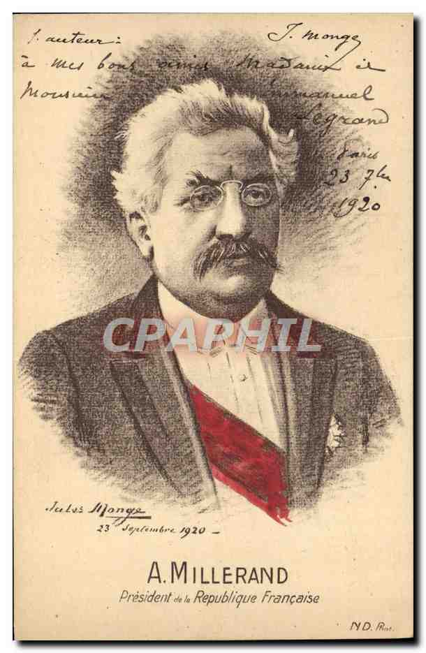 A. Millerand — Président de la République Française — N.D. Paris