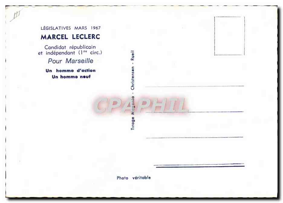 Marcel Leclerc — Republican and Independent Candidate (1st constituency) — Christensen Print — Rueil — Back