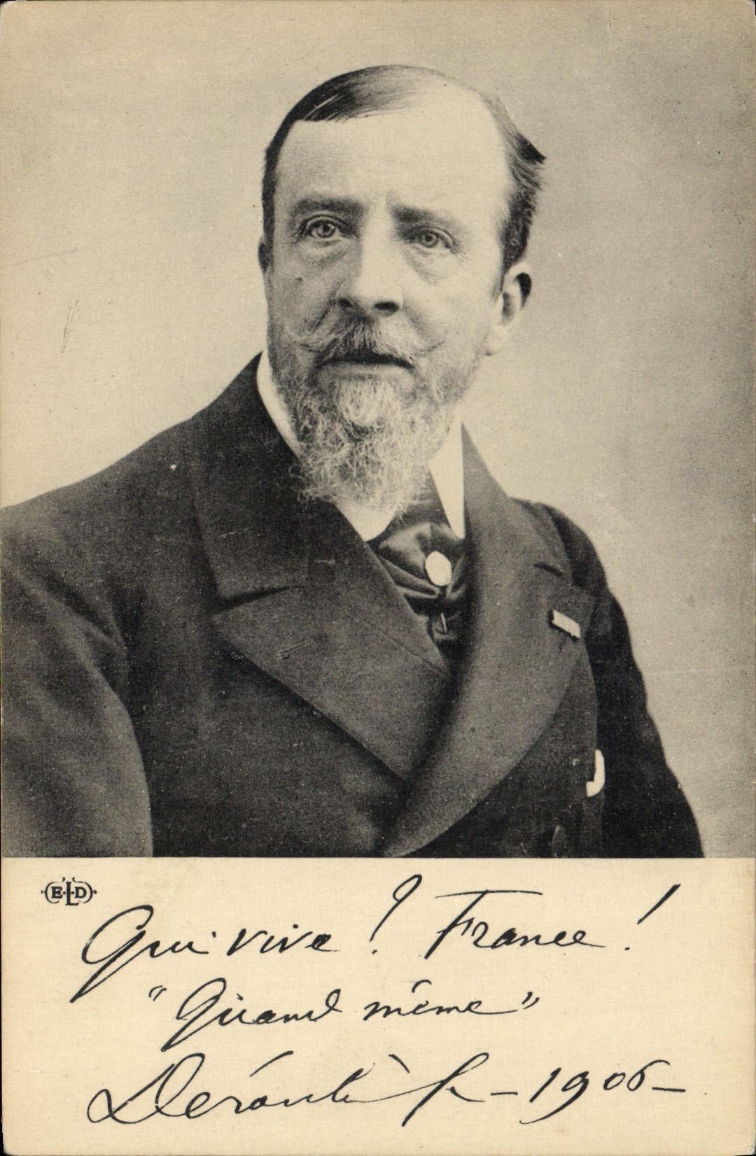 Portrait d'un homme barbu — 'Qui vive ! France !' — B.D. n° 1906