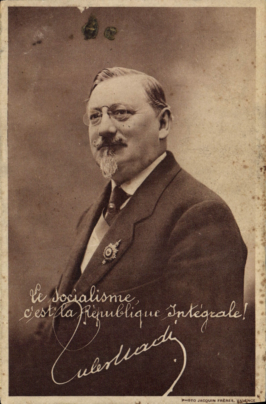 Jules Nadi — Député socialiste — Photo Jacquin Frères, Valence