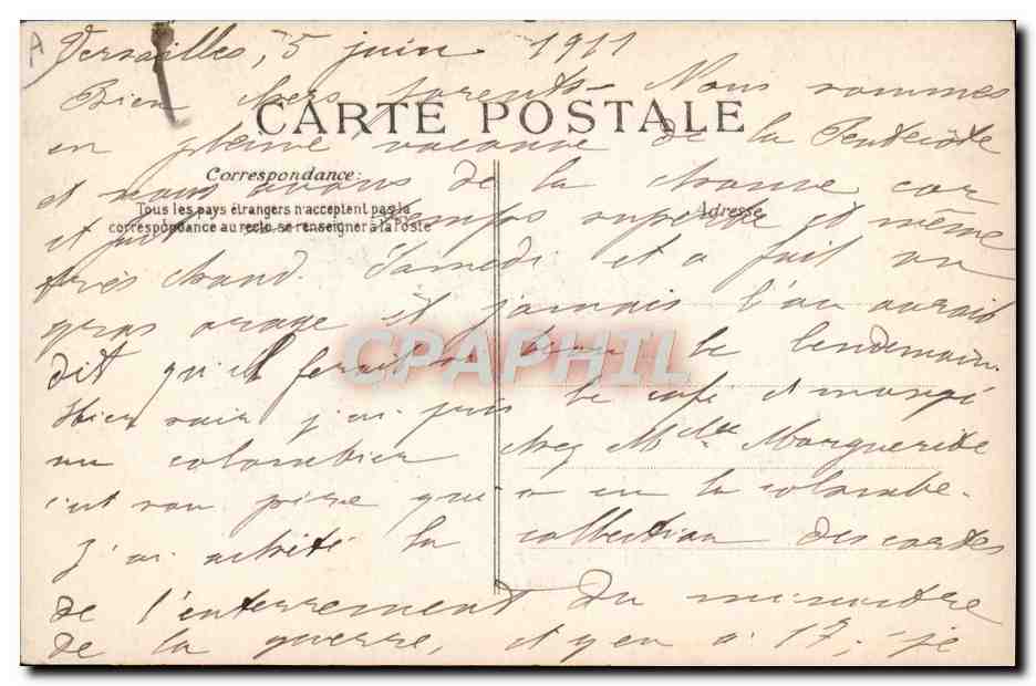Monsieur Berteaux — Ministre de la Guerre tué le 21 mai 1911 à Issy-les-Moulineaux — Cliché H. Manuel — Verso