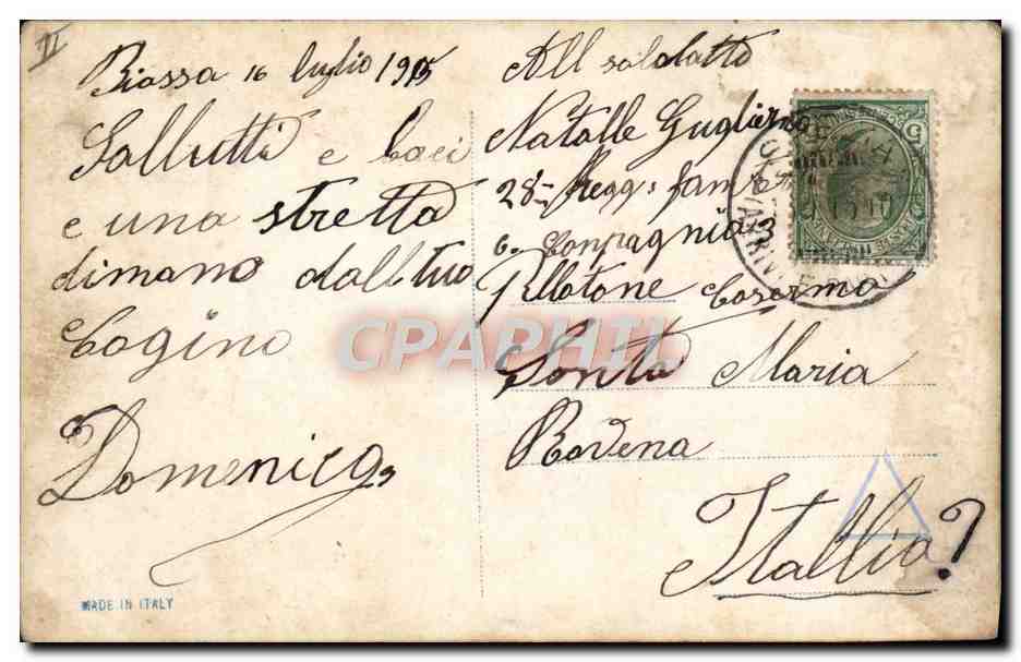 CPA Saluti da Spezia — Rückseite