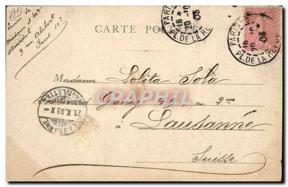 S.M. HÉLÈNE, Reine d'Italie — cliché Toppo, Naples — n° 8403 — Verso