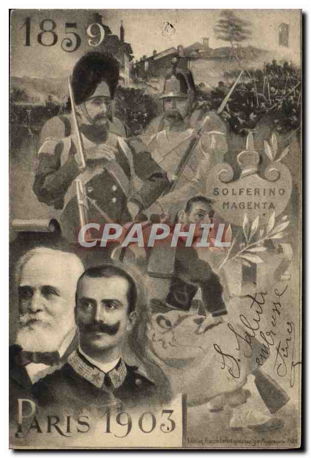 CPA Vittorio Emanuele Solferino Magenta 1859 Paris 1903